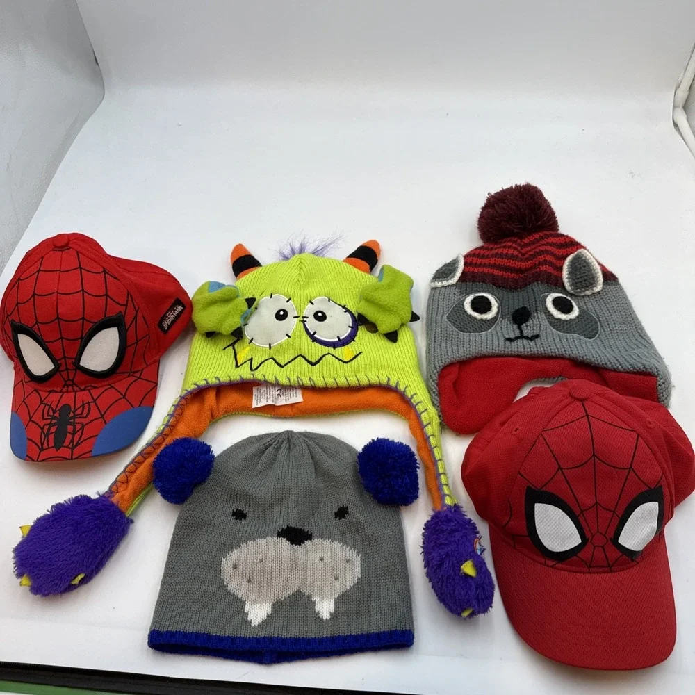 CAP HAT COSTUME‎ BEANIES CHILD BOYS Girls Winter Pom Pom one size LOT (5)